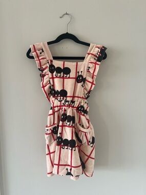 HUGO LOVES TIKI Terry Cloth Dress - Pink Grid Ants